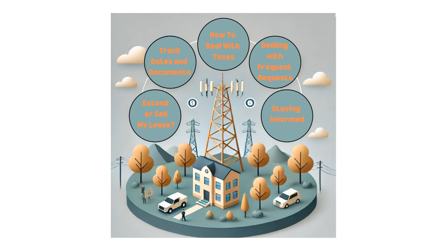 Graphic of issues facing new cell tower leaseholders